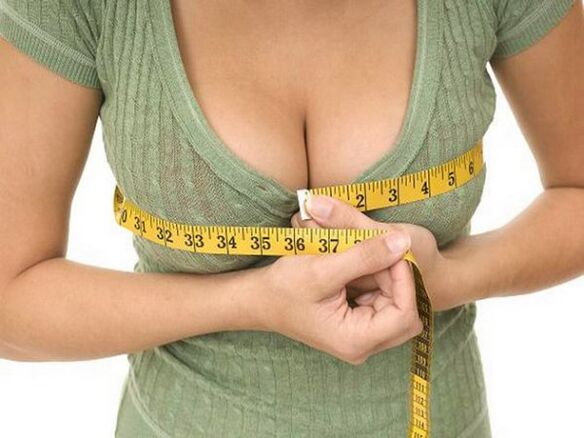 measurement of breasts after enlargement