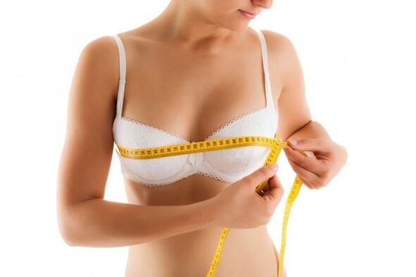 measurement of the breast before endoscopic augmentation