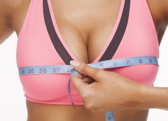 Female breasts after enlargement with different methods